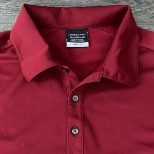 NIKE GOLF Cranberry Dri-Fit Polyester Polo